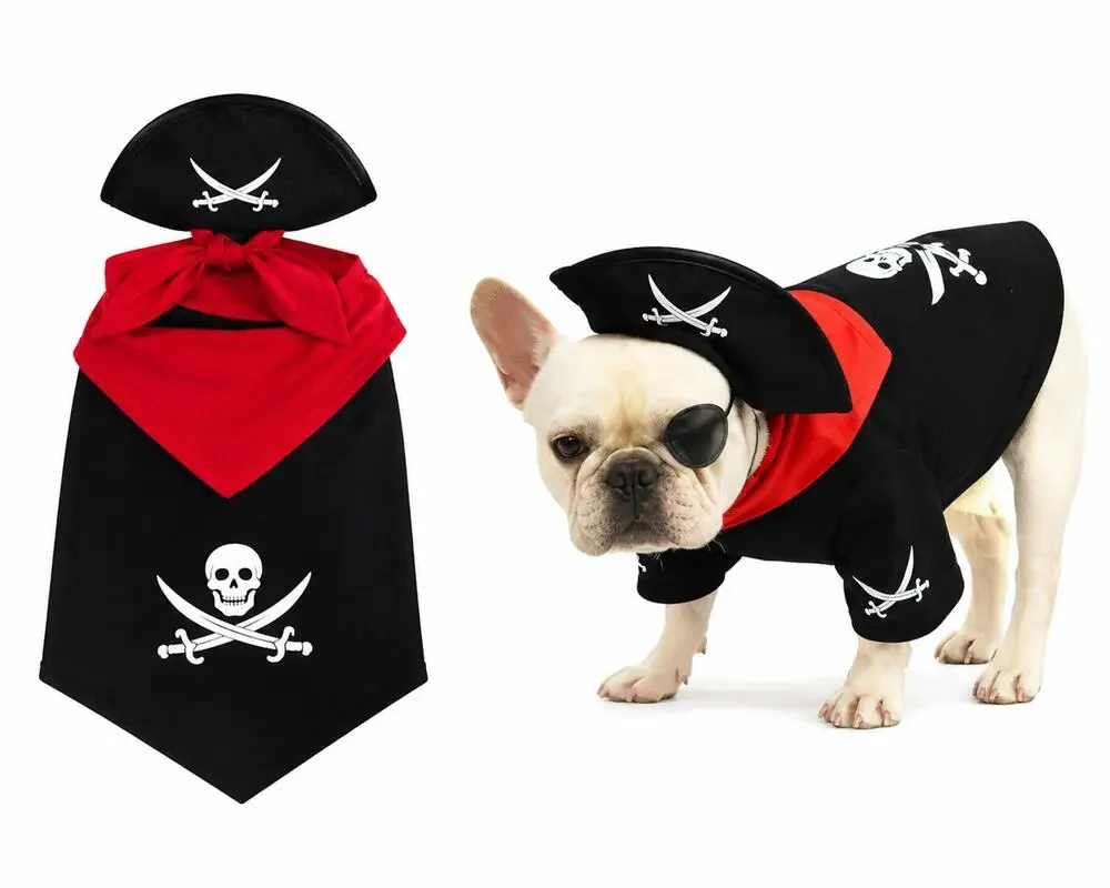 Pirate Halloween Dog Costume 16 Inches - Costumes For Pets